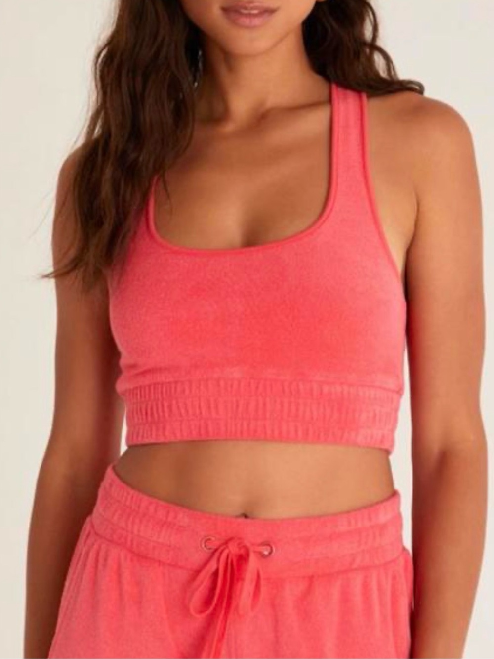 Z Supply Coral Terry Sports Bra Crop lounge top